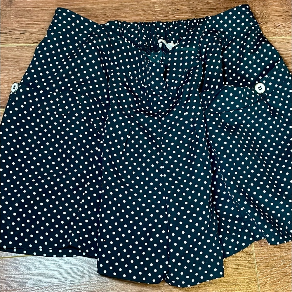 just ginger Polka Dot Shorts in Black and White